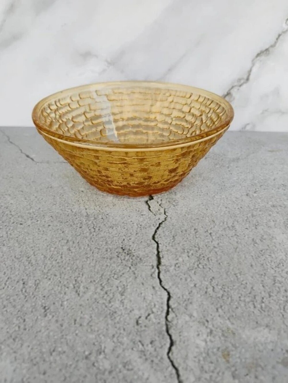 vintage Anchor Hocking Soreno Amber 1960's (Harvest/Honey Gold) Glass Bowl